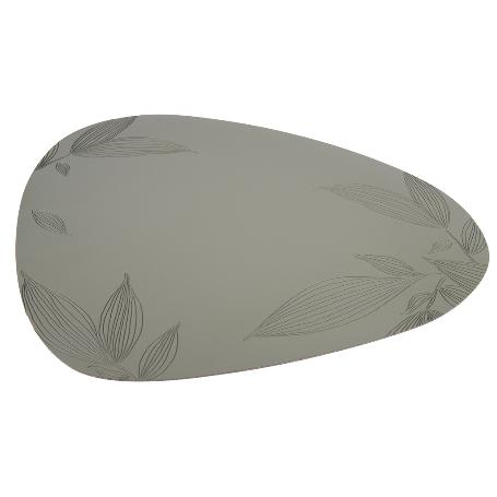 BAJOPLATO FORMA TRIANGULAR DE COLOR VERDE CLARO  ESTAMPADO  MEDIDA 45 X 36 CM   CAJA 6 UNID.