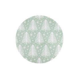BAJOPLATO REDONDO DE COLOR VERDE / BLANCO MEDIDA 38 CM   CAJA 6 UNID.