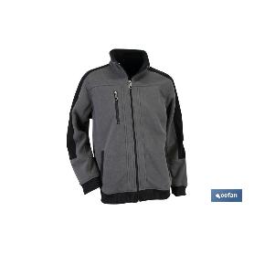 CHAQUETA POLAR MODELO WALKER 370 G/M GRIS-NEGRO TALLA XL