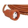 PROLONGADOR BIPOLAR CON T/T LATERAL 16A250V CABLE 10M NARANJA