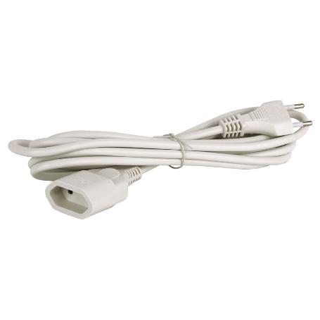 PROLONGADOR BIPOLAR 10A250V ESPIGAØ4 CABLE 3M BLANCO