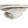 PROLONGADOR BIPOLAR 10A250V ESPIGAØ4 CABLE 3M BLANCO