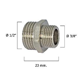 MACHONES REDUCTORES CROMO 3/8 A 1/2