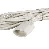 PROLONGADOR BIPOLAR 10A250V ESPIGAØ4 CABLE 5M BLANCO