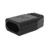 BASE ENCHUFE BIPOLAR AEREA NEGRA (10A-250V)