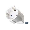 BASE ENCHUFE AEREA BLANCA (16A-250V)