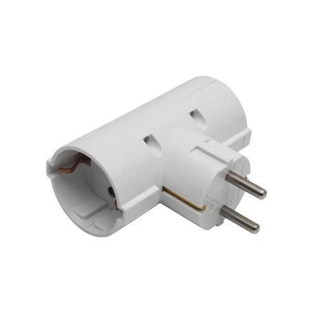 ADAPTADOR SCHUKO 2 VIAS (16A-250V)