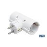 ADAPTADOR SCHUKO 2 VIAS (16A-250V)