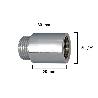 ALARGADERA REDONDA CROMO  1/2 X 20