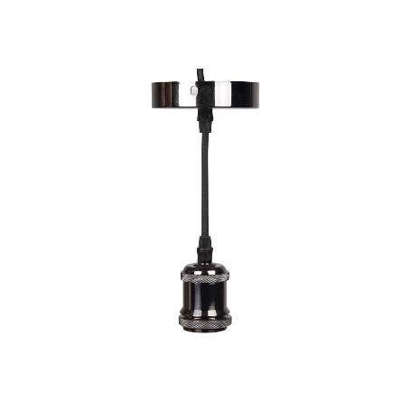 PORTALAMPARAS (CABLE+ROSETÓN)  NÍQUEL E27 100X10CM