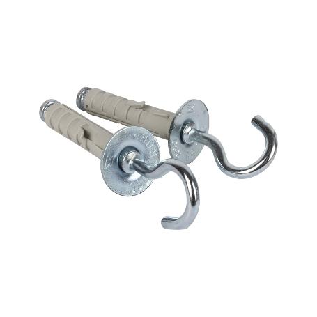 BLÍSTER DE 2 UDS. TACO DE NYLON CON GANCHO 4X40 VENTA UNITARIA