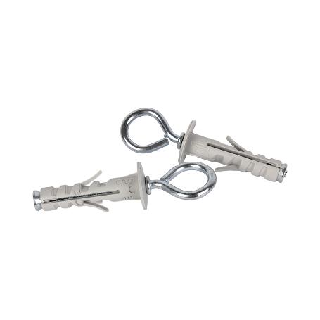 BLÍSTER DE 2 UDS. TACO DE NYLON CON ARGOLLA 4X40 VENTA UNITARIA