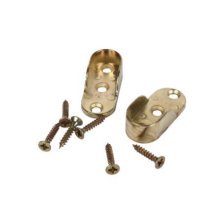 BLÍSTER DE 2 UDS. SOPORTE LATONADO PARA BARRA DE ARMARIO VENTA UNITARIA