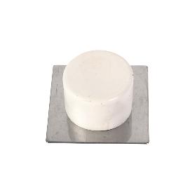 2 UDS. TOPE ADHESIVO BLANCO CON BASE DE ACERO INOX. 40 X 40 VENTA UNITARIA