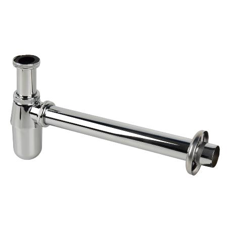 SIFÓN BOTELLA CROMADO SALIDA Ø32-40 330 MM Y RACOR 1 1/4