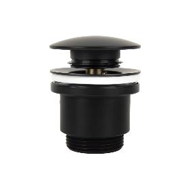 VÁLVULA CLICK-CLACK NEGRA CON TAPÓN GRANDE Ø63 MM