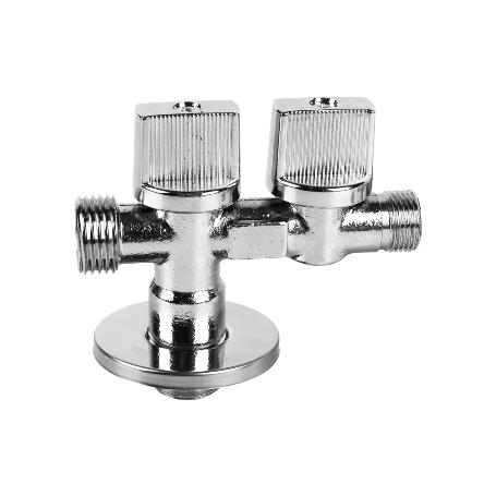 VÁLVULA DE ESCUADRA 1/2 X 1/2 X 3/8 DOBLE SALIDA