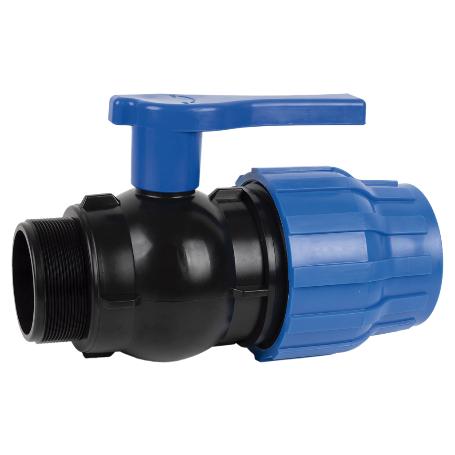 ENLACE VÁLVULA DE BOLA ROSCA MACHO PP PN16 63 X 2