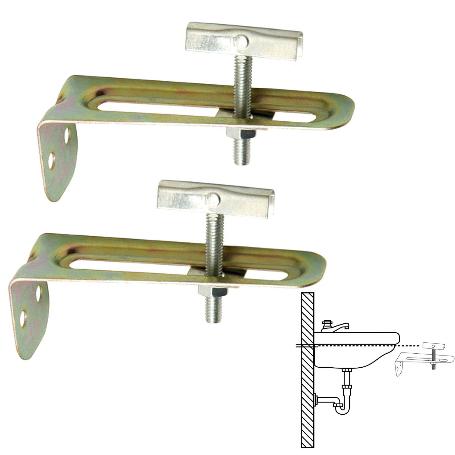 JUEGO ESCUADRAS SANITARIO SOPORTE LAVABO 10 CM. (2PIEZAS)