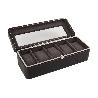 CAJA GUARDA RELOJES 5 UDS PIEL NEGRA