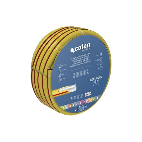 MANGUERA PVC MODELO STORM 3C TRENZADA Ø25X50 M