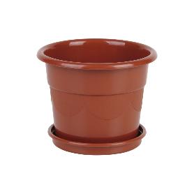 MACETA DALIA COLOR MARRON  28.5X22.5+ PLATO 23.5CM VENTA UNITARIA