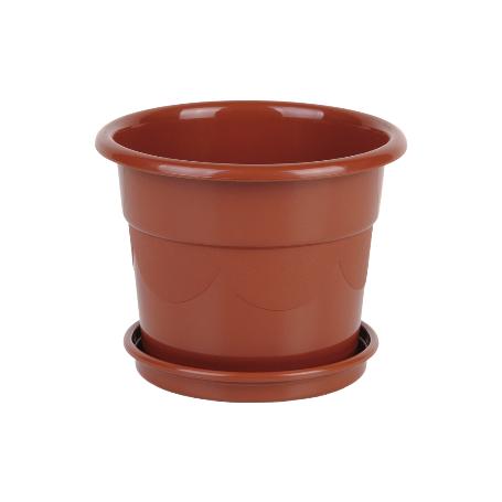 MACETA DALIA COLOR MARRON  36.5X32.5 + PLATO 31.5CM VENTA UNITARIA