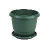 MACETA VERDE MODELO GARDENIA 22X18+PLATO18.5CM VENTA UNITARIA