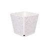 MACETA O MACETERO GAMA TEXTIL CUADRADA COLOR BLANCO PP 180 X 180 X 180 MM 3,7 L   CAJA 4 UNID.