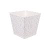 MACETA O MACETERO GAMA TEXTIL CUADRADA COLOR BLANCO PP 180 X 180 X 180 MM 3,7 L   CAJA 4 UNID.