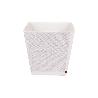 MACETA O MACETERO GAMA TEXTIL CUADRADA COLOR BLANCO PP 180 X 180 X 180 MM 3,7 L   CAJA 4 UNID.