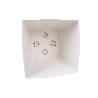 MACETA O MACETERO GAMA TEXTIL CUADRADA COLOR BLANCO PP 180 X 180 X 180 MM 3,7 L   CAJA 4 UNID.