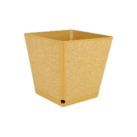 MACETA O MACETERO GAMA TEXTIL CUADRADA COLOR MOSTAZA PP 180 X 180 X 180 MM 3,7 L VENTA UNITARIA