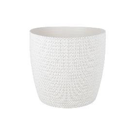MACETA O MACETERO TRENZADA COLOR BEIGE PP Ø 141 X 119 MM 1,25 L   CAJA 10 UNID.