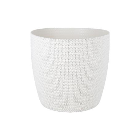 MACETA O MACETERO TRENZADA COLOR BEIGE PP Ø 215 X 185 MM 5,2 L VENTA UNITARIA