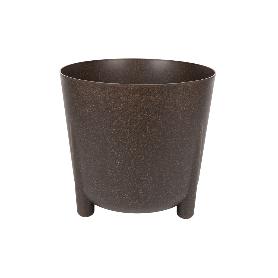 MACETA CON PATAS Y FILTRO DE DRENAJE COLOR CAFÉ WPC Ø 212 X 203 MM 5,1 L   CAJA 5 UNID.