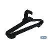 PACK DE 6 PERCHAS NEGRAS 38 X18 CM