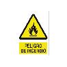 SEÑAL POLIESTIRENO 420X297 MM. PELIGRO DE INCENDIO