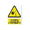 SEÑAL ADHESIVA 148X105MM. ¡PELIGRO! RIESGO DE ATRAPAMIENTO