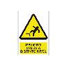 SEÑAL POLIESTIRENO 297X210 MM. ¡PELIGRO! CAÍDA A DISTINTO NIVEL