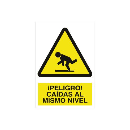 SEÑAL POLIESTIRENO 420X297MM. ¡PELIGRO! CAÍDA AL MISMO NIVEL