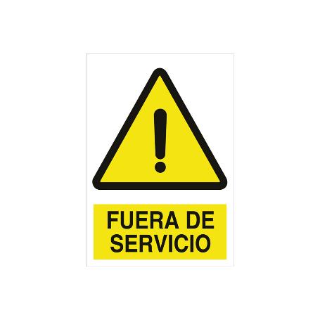 SEÑAL POLIESTIRENO 148X105MM. FUERA DE SERVICIO