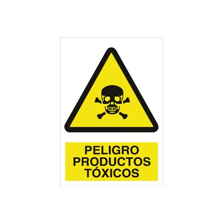 SEÑAL ADHESIVA 148X105MM. PELIGRO PRODUCTOS TÓXICOS