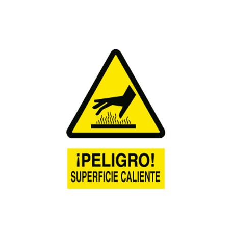 SEÑAL POLIESTIRENO 297 X 210 MM. CUIDADO SUPERFICIE CALIENTE. EL DISEÑO DE LA SEÑAL PUEDE VARIAR, PERO EN NINGÚN CA