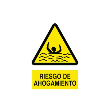 SEÑAL POLIESTIRENO 297 X 210 MM RIESGO DE AHOGAMIENTO. EL DISEÑO DE LA SEÑAL PUEDE VARIAR, PERO EN NINGÚN CASO SE V