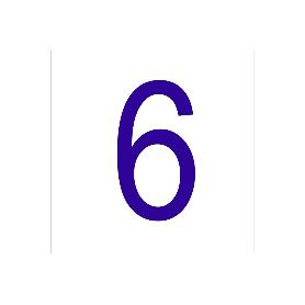 SEÑAL GLASSPACK ADHESIVA 62X62MM. 6 NÚMERO EN GLASSPACK