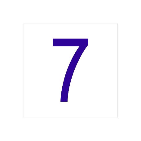 SEÑAL GLASSPACK ADHESIVA 62X62MM. 7 NÚMERO EN GLASSPACK