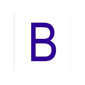 SEÑAL GLASSPACK ADHESIVA 62X62MM. B LETRA EN GLASSPACK