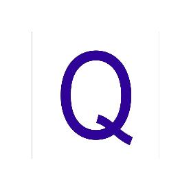 SEÑAL GLASSPACK ADHESIVA 62X62MM. Q LETRA EN GLASSPACK