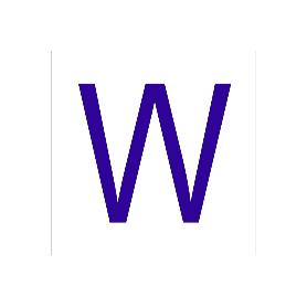 SEÑAL GLASSPACK ADHESIVA 62X62MM. W LETRA EN GLASSPACK